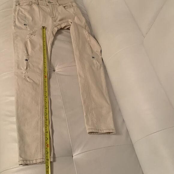 Zara Basic Heritage Skinny Distressed Denim Women’s Jeans Size 4 - Picture 5 of 13